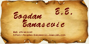 Bogdan Banašević vizit kartica